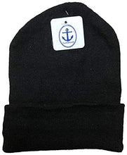Load image into Gallery viewer, Yacht &amp; Smith Winter Beanies, Wholesale Bulk Cold Weather Thermal Warm Stretch Skull Cap, Mens Womens Unisex Hat (12 Packs Black)
