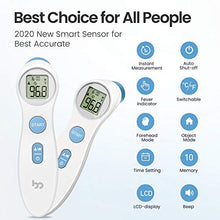 Load image into Gallery viewer, Non - Touch Forehead Thermometer for Fever, Medical Infrared Thermometer for Baby, Kids, and Adult, Fast Reading, Instant Accurate Reading Thermometer with LCD for Whole Family[2020 New Model]
