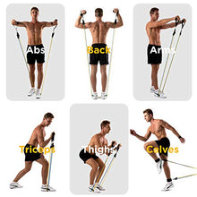 Load image into Gallery viewer, FITFORT Resistance Bands Set Exercise Bands - Workout Bands Stackable up to 150lb, Indoor/Outdoor Fitness Bands with Door Anchor &amp; Handles for Strength, Slim, Yoga, Home Gym Equipment for Men/Women
