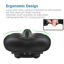 Load image into Gallery viewer, BLUEWIND Bike Seat, Most Comfortable Bicycle Seat Memory Foam Waterproof Bicycle Saddle - Dual Shock Absorbing with Mounting Wrench - Best Stock Bicycle Seat Replacement for Mountain Bikes, Road Bikes
