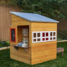 Load image into Gallery viewer, KidKraft Modern Outdoor Wooden Playhouse with Picnic Table, Mailbox and Outdoor Grill, Gift for Ages 3+
