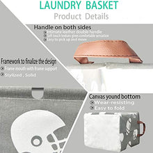 Load image into Gallery viewer, BOOHIT Rectangular Storage Basket,Nursery Hamper Canvas Fabric Toy Storage Organizer Bin,Waterproof Storage Box,Laundry Basket for Kid Rooms,Playroom,Shelves,Toy Basket,Gift Basket(Football)
