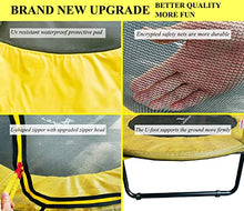 Load image into Gallery viewer, LANGXUN 60" Trampoline for Kids - 5ft Outdoor &amp; Indoor Mini Toddler Trampoline with Net, Basketball Hoop, Birthday Gifts for Kids, Gifts for Boys &amp; Girls, Baby Toddler Trampoline Toys, Age 1-7
