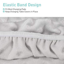 Load image into Gallery viewer, Babebay Changing Pad Cover - Ultra Soft Minky Dots Plush Changing Table Covers Breathable Changing Table Sheets Wipeable Changing Pad Covers Suit for Baby Boy and Baby Girl (Pink &amp; Lt Gray)
