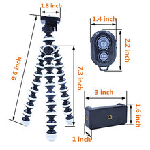 Load image into Gallery viewer, DAISEN Phone Tripod, Flexible Octopus Cell Phone Tripod for iPhone, Android Smartphone and Camera with Universal Phone Holder and Bluetooth Remote Control
