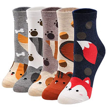 Load image into Gallery viewer, 5/7/8 Pairs Womens Fuzzy Socks Casual Animal Print Cotton Pattern Soft Fleece Warm Comfy Thick Comfortable Socks

