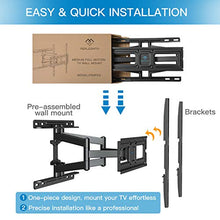 Load image into Gallery viewer, PERLESMITH TV Wall Mount Full Motion for Most 32-55 Inch Flat Curved TVs with Swivels, Tilts &amp; Extends, Dual Articulating Arms Wall Mount TV Bracket Supports TV up to 99 lbs, Max VESA 400x400

