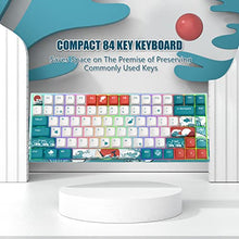 Load image into Gallery viewer, XVX M84 Wireless/Wired Mechanical Keyboard, Compact 84 Keys Hot Swappable Gaming Keyboard, N-Key Rollover RGB Backlit Custom Keyboard for Windows Mac PC Gamers(Coral Sea Theme, Gateron Yellow Switch)
