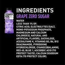 Load image into Gallery viewer, POWERADE ZERO, Zero Calorie Electrolyte Enhanced Sports Drinks, Grape, 20 fl oz, 8 Pack
