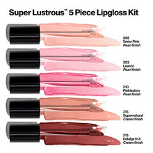 Load image into Gallery viewer, Lip Gloss Set by Revlon, Super Lustrous 5 Piece Gift Set, Non-Sticky, High Shine, Cream &amp; Pearl Finishes, Pack of 5
