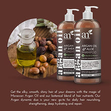 Load image into Gallery viewer, artnaturals Moroccan Argan Oil Shampoo and Conditioner Set - (2 x 16 Fl Oz / 473ml) - Volumizing &amp; Moisturizing - Gentle on Curly &amp; Color Treated Hair
