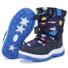 Load image into Gallery viewer, CIOR Winter Snow Boots for Boy and Girl Outdoor Waterproof with Fur Lined(Toddler/Little Kids) U120WXZ014-Space blue-23
