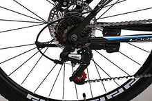 Load image into Gallery viewer, Mountain Bike for Men &amp; Women 21 Speed Shimano Dual Disk Brake Front Suspension Heavy Duty MTB, 18” Frame 26” Rim (Black&amp;Blue)
