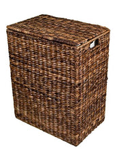 Load image into Gallery viewer, BirdRock Home Abaca Laundry Hamper - Hand Woven - Removable Canvas Laundry Bag
