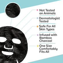 Load image into Gallery viewer, Face Masks Skin care - Charcoal Facial Mask with Collagen &amp; Hyaluronic Acid for Glowing Skin, Dermatologist Tested Charcoal Face Mask for Moisturizing &amp; Brightening (8 Sheet Masks)
