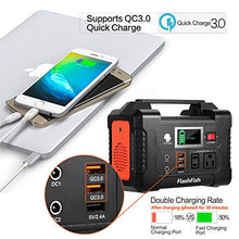 Load image into Gallery viewer, 200W Portable Power Station, FlashFish 40800mAh Solar Generator with 110V AC Outlet/2 DC Ports/3 USB Ports, Backup Battery Pack Power Supply for CPAP Outdoor Advanture Load Trip Camping Emergency.
