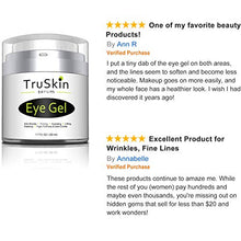 Load image into Gallery viewer, Best Eye Gel for Wrinkles, Dark Circles, Under Eye Puffy Bags, Crepe Eyes, Super Eye Cream Moisturizer Serum for Men &amp; Women - 1.7 fl oz
