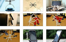 Load image into Gallery viewer, ANGELANGELA 3222641 Universal Multi-Function Portable Spider Flexible Grip Holder for Smartphones and Tablets, Black
