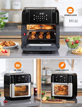 Load image into Gallery viewer, Innsky Air Fryer, 10.6-Quarts Air Oven, Rotisserie Oven, 1500W Electric Air Fryer Oven with LED Digital Touchscreen, 10-in-1 Countertop Oven with Dehydrator &amp; Rotisserie, 6 Accessories &amp; 32+ Recipes
