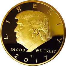 Load image into Gallery viewer, Donald Trump Gold Coin, Gold Plated Collectable Coin and Case Included, 45th President, Certificate of Authenticity Official
