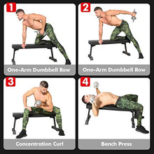 Load image into Gallery viewer, BangTong&amp;Li Flat Weight Bench Utility Workout Exercise Training Equipment for Fitness
