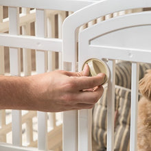Load image into Gallery viewer, IRIS USA (586680) 24'' 4 Panel Exercise Pet Playpen with Door, White Cl-604E
