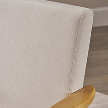 Load image into Gallery viewer, Christopher Knight Home Isaac Mid Century Modern Fabric Arm Chair, Ivory, Walnut
