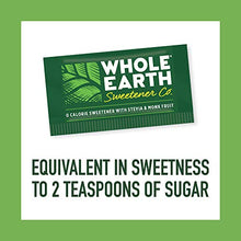 Load image into Gallery viewer, WHOLE EARTH Stevia &amp; Monk Fruit Plant-based Sweetener, 400 Packets
