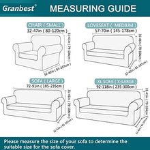 Load image into Gallery viewer, Granbest High Stretch Couch Cover 1-Piece Stylish Sofa Covers for 3 Cushion Couch Jacquard Sofa Slipcover Living Room Furniture Protector for Dogs Pets (Large, Chocolate)
