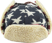 Load image into Gallery viewer, Stars and Stripes America Flag Aviator Trapper hat Trooper Ear Flaps Ushanka Eskimo Bomber Russian Warm Winter Cold (One Size, Flag Original)
