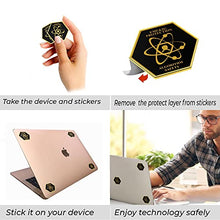 Load image into Gallery viewer, EMF SHUNGITE Protection Cell Phone Stickers – SHUNGITE EMF Protection stickers – ANTI-Radiation Shields - 5G Blockers – Anti-Radiation Protector for Phone - EMF 5G Neutralizer – Saver Chip – BIO Card - GIFT Box 6+2 pcs - ALL Devices

