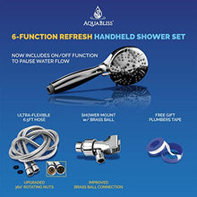 Load image into Gallery viewer, AquaBliss TheraSpa Hand Shower – 6 Mode Massage Shower Head with Hose High Pressure to Gentle Water Saving Mode - 6.5 FT No-Tangle Handheld Shower Head with Extra Long Hose &amp; Adj. Mount | Chrome
