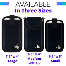 Load image into Gallery viewer, DefenderShield Universal EMF &amp; 5G Radiation Protection Pouch for Smartphones, Cell Phones and Other Electronic Devices (Medium w/Flap)
