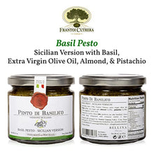Load image into Gallery viewer, Frantoi Cutrera Basil Pesto Pasta Sauce and Bruschetta Topping - Product of Italy 6.7oz/190g
