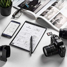 Load image into Gallery viewer, Rocketbook Flip - with 1 Pilot Frixion Pen &amp; 1 Microfiber Cloth Included - Dark Blue Cover, Letter Size (8.5" x 11")
