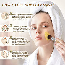Load image into Gallery viewer, Turmeric Vitamin C Clay Facial Mask, Turmeric Mud Mask for Deep Cleansing Pores, Removing Blackheads, Dirt, Oil, Turmeric Detoxifying Mask with Soft Brush (4.25oz) (01.Mask)
