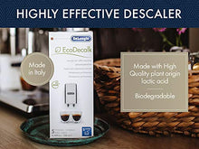 Load image into Gallery viewer, De'Longhi EcoDecalk Descaler, Eco-Friendly Universal Descaling Solution for Coffee &amp; Espresso Machines, 16.90 oz (5 uses)
