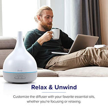 Load image into Gallery viewer, LEVOIT Essential Oil Diffuser, Aromatherapy Diffuser for Essential Oils, Cool Mist Humidifier,300ml Aroma Diffuser with 7 Color Lights &amp; Timer, Auto Shut-off, BPA Free for Home Office Bedroom

