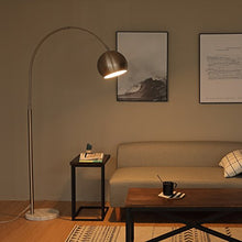 Load image into Gallery viewer, CO-Z Modern Arc Floor Lamp with 360° Rotatable Hanging Shade, Adjustable Nickel Standing Reading Light with Marble Base, Contemporary Arch Metal Pole Task Lamp for Living Room Couch Sofa, 73 Inch
