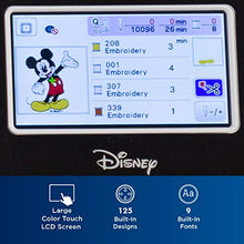 Load image into Gallery viewer, Brother PE550D Embroidery Machine, 125 Built-in Designs Including 45 Disney Designs, 4" x 4" Hoop Area, Large 3.2" LCD Touchscreen, USB Port, 9 Font Styles
