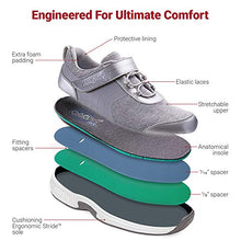 Load image into Gallery viewer, Orthofeet Best Bunions and Heel and Foot Pain Relief Orthopedic Arthritis Diabetic Women's Stretch Strap Shoes Joelle Grey
