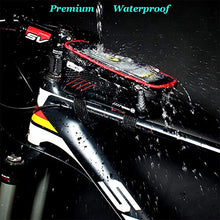 Load image into Gallery viewer, WILD MAN Bike Phone Mount Bag, Cycling Waterproof Front Frame Top Tube Handlebar Bag with Touch Screen Holder Case for iPhone X XS Max XR 8 7 Plus, for Android/iPhone Cellphones Under 6.5”

