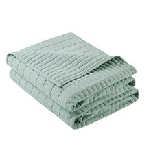 Load image into Gallery viewer, Comfort Spaces Kienna Quilt Set-Luxury Double Sided Stitching Design All Season, Lightweight, Coverlet Bedspread Bedding, Matching Shams, Full/Queen(90"x90"), Seafoam
