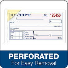 Load image into Gallery viewer, TOPS Money Receipt Book, 2-Part, Carbonless, 2 5/8 x 5 3/8 Inches, 50 Sheets, White and Canary, (46820)
