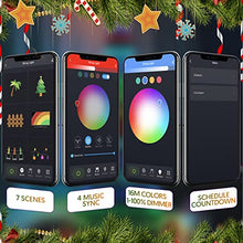 Load image into Gallery viewer, Avatar Controls 32.8ft Smart Christmas Lights Works w/ Alexa Google, Color Changing LED Lights with Remote, Music Sync Fairy Lights with 20 Flash Modes, Plug in USB String Lights with Timer, RGBIC
