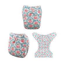 Load image into Gallery viewer, babygoal Reusable Cloth Diapers for Girls, Adjustable Washable Nappy 6pcs+ 6pcs Microfiber Inserts+One Wet Bag 6YDG08
