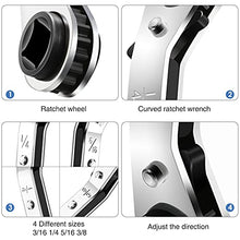 Load image into Gallery viewer, Hvac Service Wrench Refrigeration Service Wrench Set, 3/8 to 1/4, 5/16 x 1/4, Ratchet Wrench Refrigeration Tool Set Air Conditioner Valve with Hexagon Bit Adapter Kit for Equipment Repair
