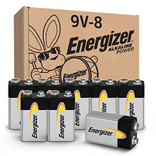 Load image into Gallery viewer, Energizer 9 Volt Batteries, Long-Lasting Alkaline Power Batteries (8 Pack)
