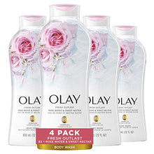Load image into Gallery viewer, Olay Fresh Outlast Body Wash with B3, Rose Water and Sweet Nectar, 22 Fl Oz (Pack of 4)
