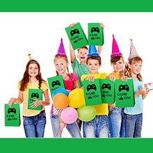 Load image into Gallery viewer, 48 Pieces Video Game Party Gift Bags Video Game Slap Bracelets Video Game Silicone Bracelets Brick Game Console Keychain with Hanging Chain for Boys Girls Video Game Birthday Party Favors Supplies
